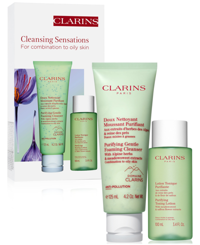 Shop Clarins 2-pc. Purifying Cleansing Skincare Set In No Color