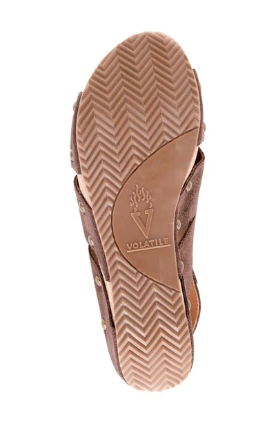 Shop Volatile Montpelier Platform Wedge Sandal In Brown Metallic