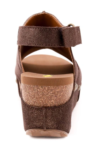 Shop Volatile Montpelier Platform Wedge Sandal In Brown Metallic