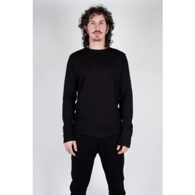 Shop Hannes Roether Boiled Wool Sweatshirt Black