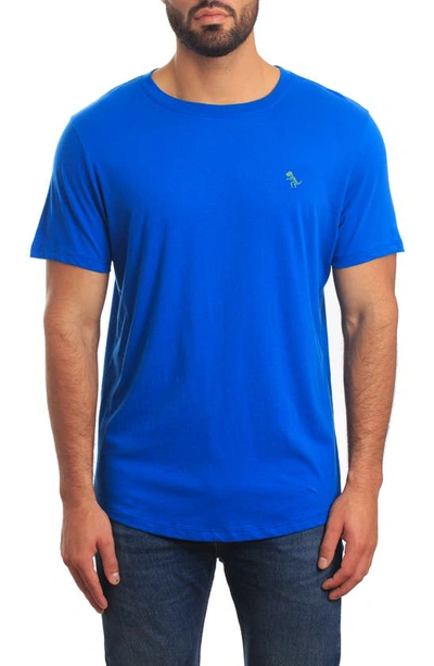Shop Jared Lang T-rex Embroidered T-shirt In Blue