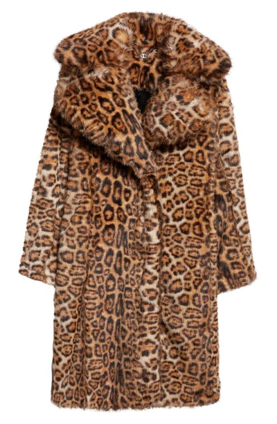 Shop Rabanne Leopard Print Faux Fur Coat In Leopard Brush