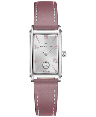 Shop Hamilton Women's Swiss Ardmore Rose Leather Strap Watch 18.7x27mm In No Color