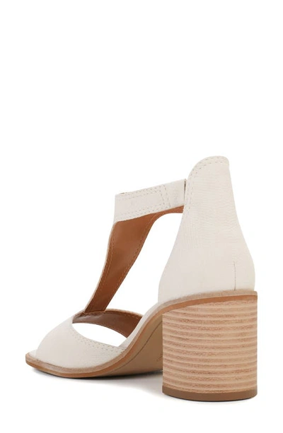 Lucky Brand Sabeni Womens Leather T-strap Block Heels In Vanilla Sal