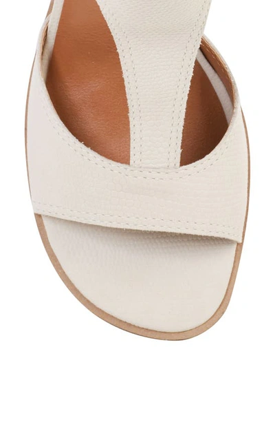 Lucky Brand Sabeni Womens Leather T-strap Block Heels In Vanilla Sal