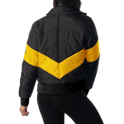 Shop The Wild Collective Black Pittsburgh Steelers Puffer Full-zip Hoodie