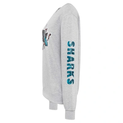 Shop Cuce Heather Gray San Jose Sharks Sequin Pullover Sweatshirt