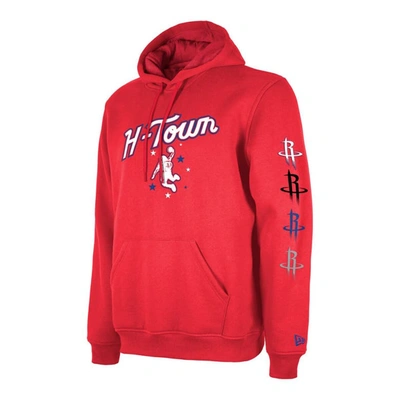 Shop New Era Red Houston Rockets Big & Tall 2023/24 City Edition Jersey Pullover Hoodie