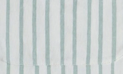 Shop Pehr Stripe Organic Cotton Overalls In Stripes Away Sea