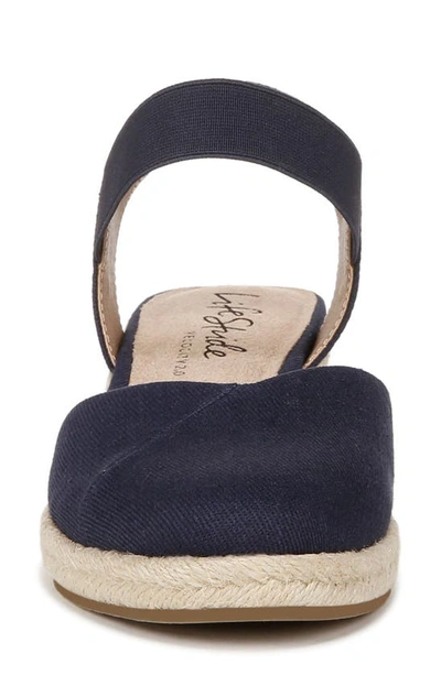 Lifestride Kimmie Ankle Strap Espadrille In Lux Navy