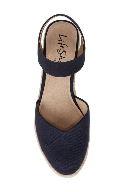 Lifestride Kimmie Ankle Strap Espadrille In Lux Navy