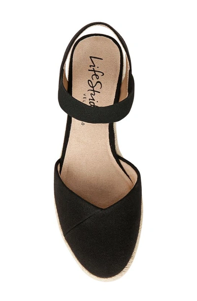 Shop Lifestride Kimmie Ankle Strap Espadrille In Black