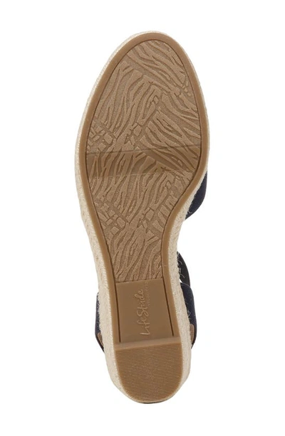 Lifestride Kimmie Ankle Strap Espadrille In Lux Navy