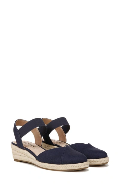 Lifestride Kimmie Ankle Strap Espadrille In Lux Navy