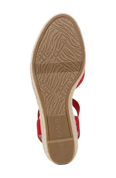 Shop Lifestride Kimmie Ankle Strap Espadrille In Fire Red