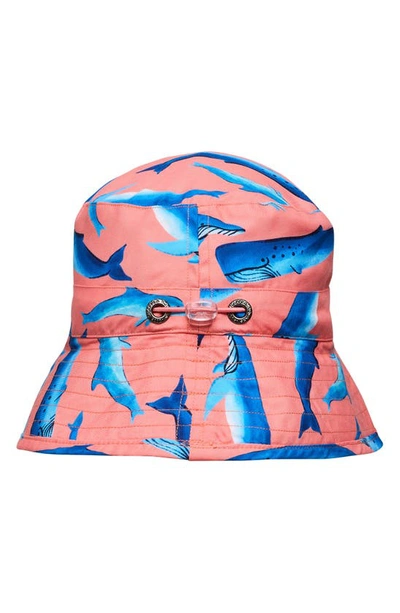 Snapper Rock Kids' Whale Tail Bucket Hat In Peach