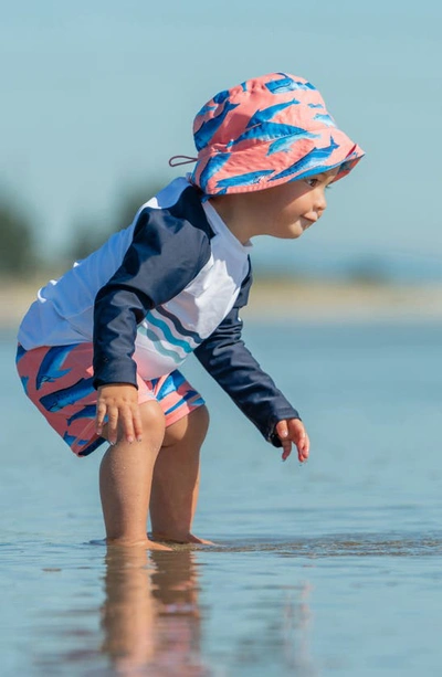 Snapper Rock Kids' Whale Tail Bucket Hat In Peach