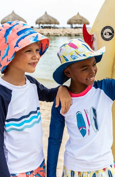 Snapper Rock Kids' Whale Tail Bucket Hat In Peach
