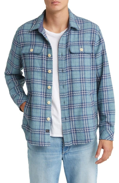 Shop Rails Berkshire Herringbone Check Shirt Jacket In Moonlight Wave