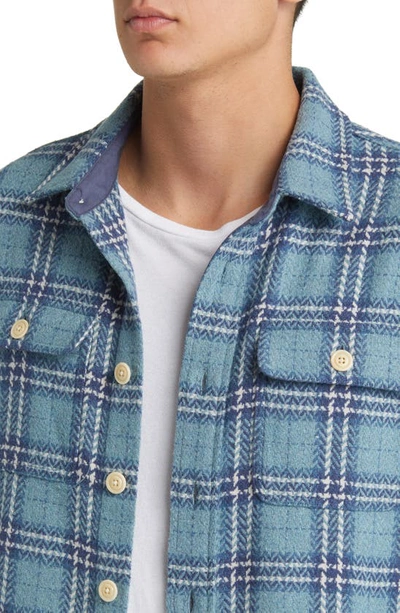 Shop Rails Berkshire Herringbone Check Shirt Jacket In Moonlight Wave