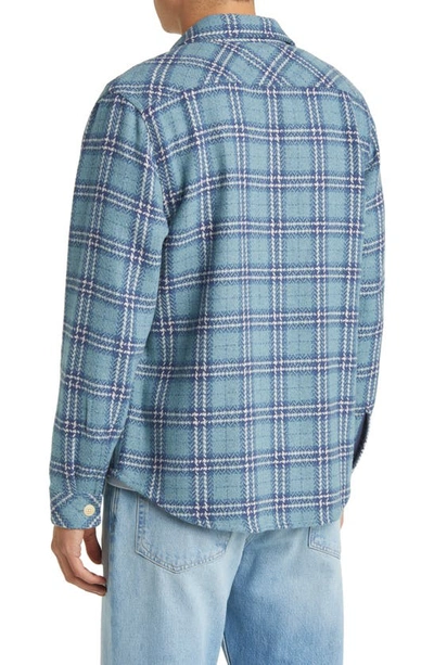 Shop Rails Berkshire Herringbone Check Shirt Jacket In Moonlight Wave