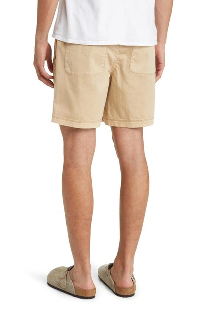 Shop Rails Cruz Stretch Cotton Drawstring Shorts In Khaki