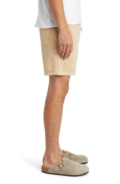 Shop Rails Cruz Stretch Cotton Drawstring Shorts In Khaki