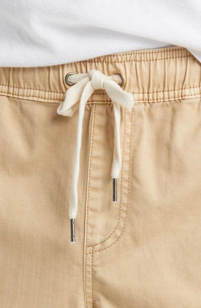 Shop Rails Cruz Stretch Cotton Drawstring Shorts In Khaki
