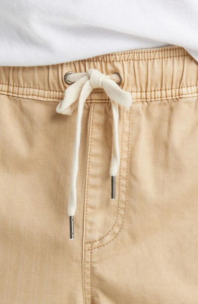 Rails Cruz Stretch Cotton Drawstring Shorts In Khaki
