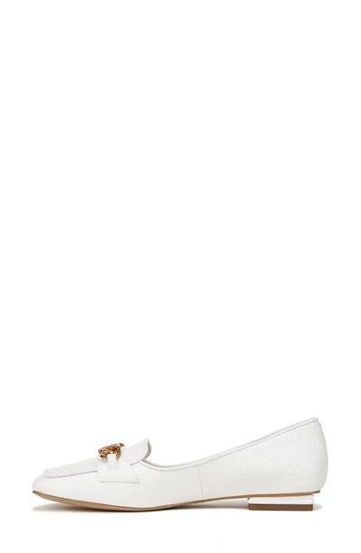 Shop Franco Sarto Tiari Chain Square Toe Loafer In White/ White