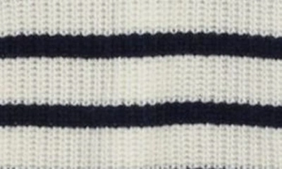 Shop Vineyard Vines Stripe Cashmere Polo Sweater In Marshmallow