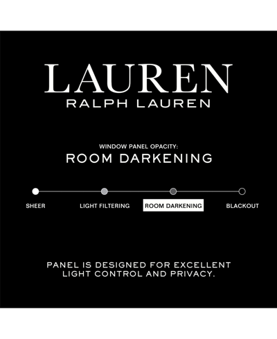 Ralph Lauren Velvety Room Darkening Back Tab Rod Pocket Curtain Panel, 52" X 96" In Blush