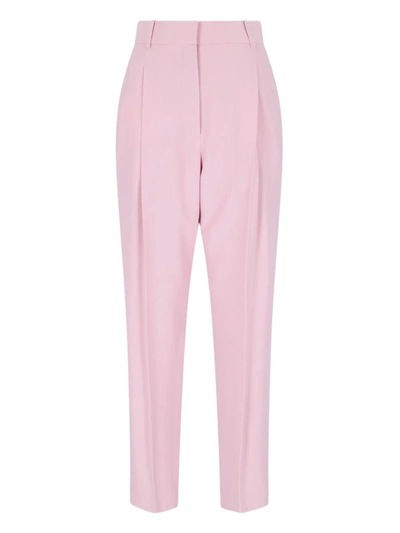 Alexander Mcqueen Alexander Mc Queen Pink Regular Trousers With Pleats In Pink