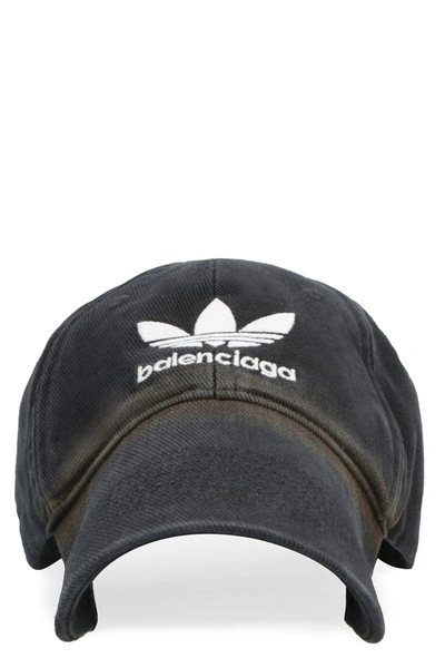 Shop Balenciaga X Adidas - Logo Baseball Cap In Black