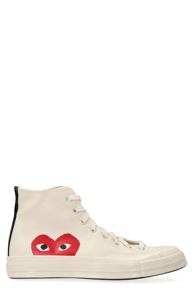 Shop Comme Des Garçons Play Chuck 70 High-top Sneakers In Panna