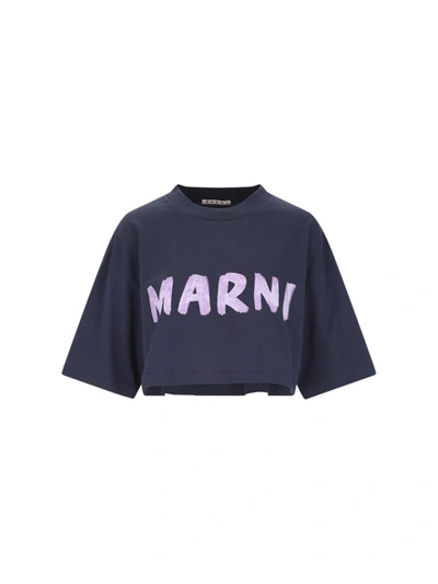 Shop Marni T-shirts And Polos In Blue