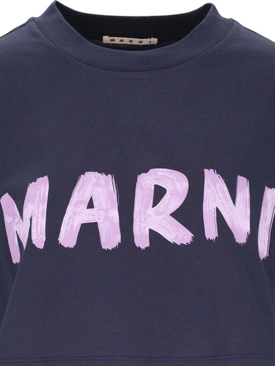 Shop Marni T-shirts And Polos In Blue