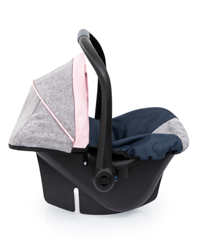 Bayer Design Dolls Grey, Blue, Pink Butterfly Car Seat In Multi