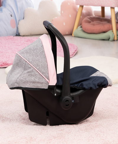 Bayer Design Dolls Grey, Blue, Pink Butterfly Car Seat In Multi