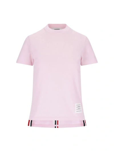 Shop Thom Browne T-shirts And Polos In Pink