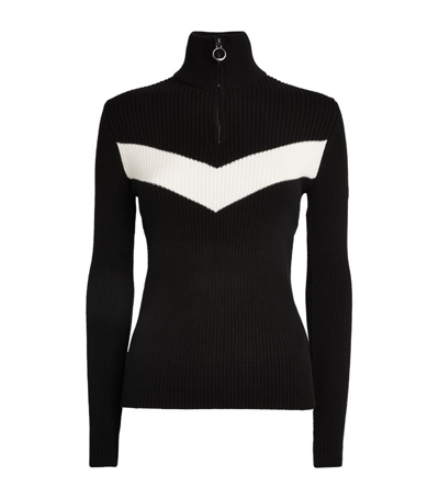 Shop Fusalp Quarter-zip Andromede Sweater In Black