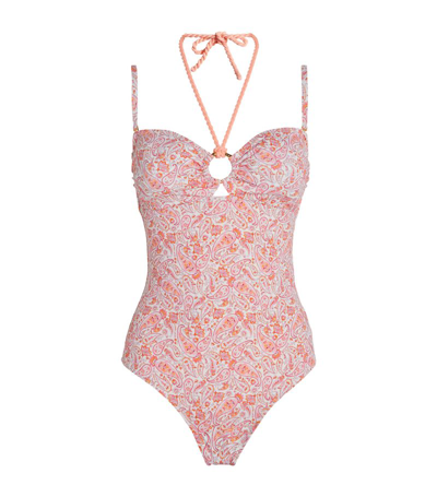 Shop Heidi Klein Muskmelon Bay Ring Swimsuit In Pink