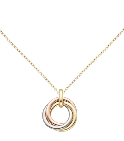 Shop Cartier Medium White, Yellow And Rose Gold Trinity Necklace In Multi