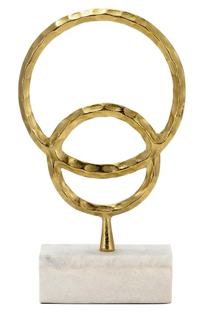 Shop Sagebrook Home 17-inch Double Ring In Gold