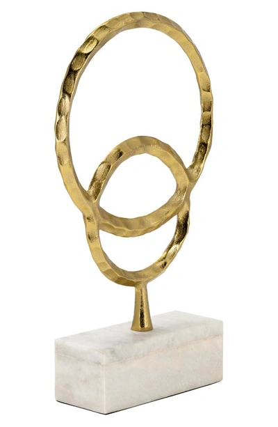 Shop Sagebrook Home 17-inch Double Ring In Gold