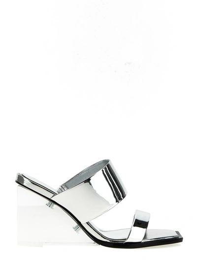 Shop Alexander Mcqueen 'mirror' Sandals In Silver