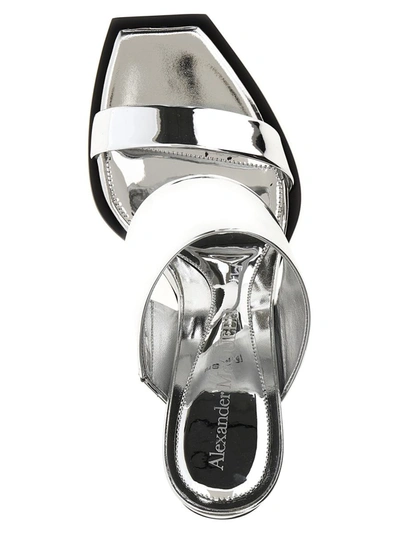 Shop Alexander Mcqueen 'mirror' Sandals In Silver