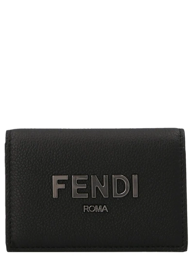 Shop Fendi ' Roma' Wallet In Black