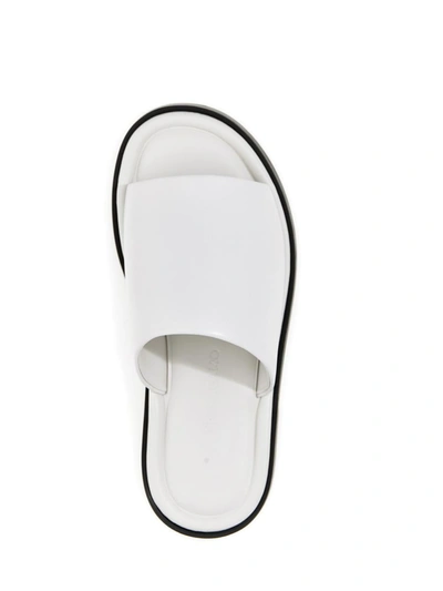 Ferragamo Open-toe Slip-on Slides In White