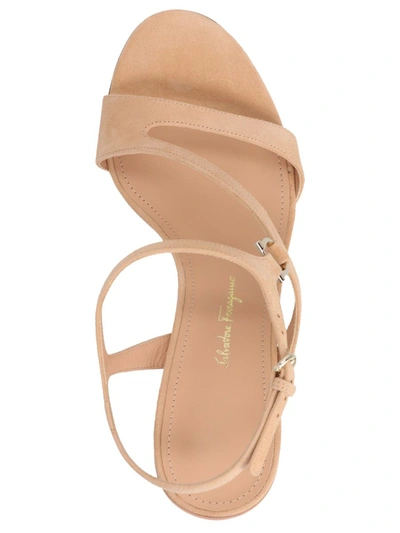 Shop Ferragamo 'jillie 85' Sandals In Beige